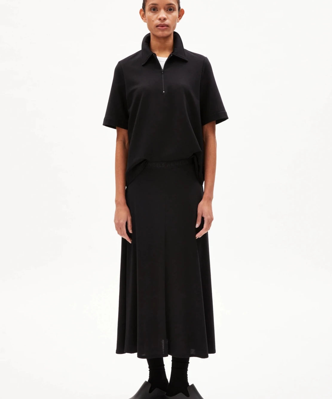 ARMEDANGELS - ILENIAA LARAA Midi - Rock • black - Rock - ROSA ECK