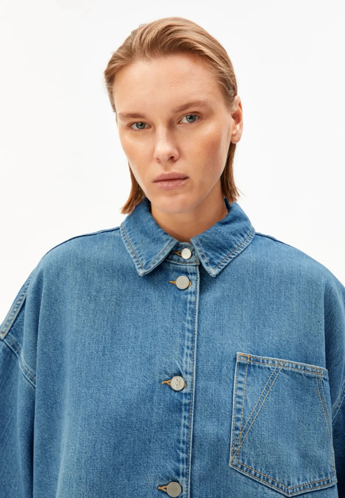 ARMEDANGELS - Jeans Overshirt • laguna - ROSA ECK