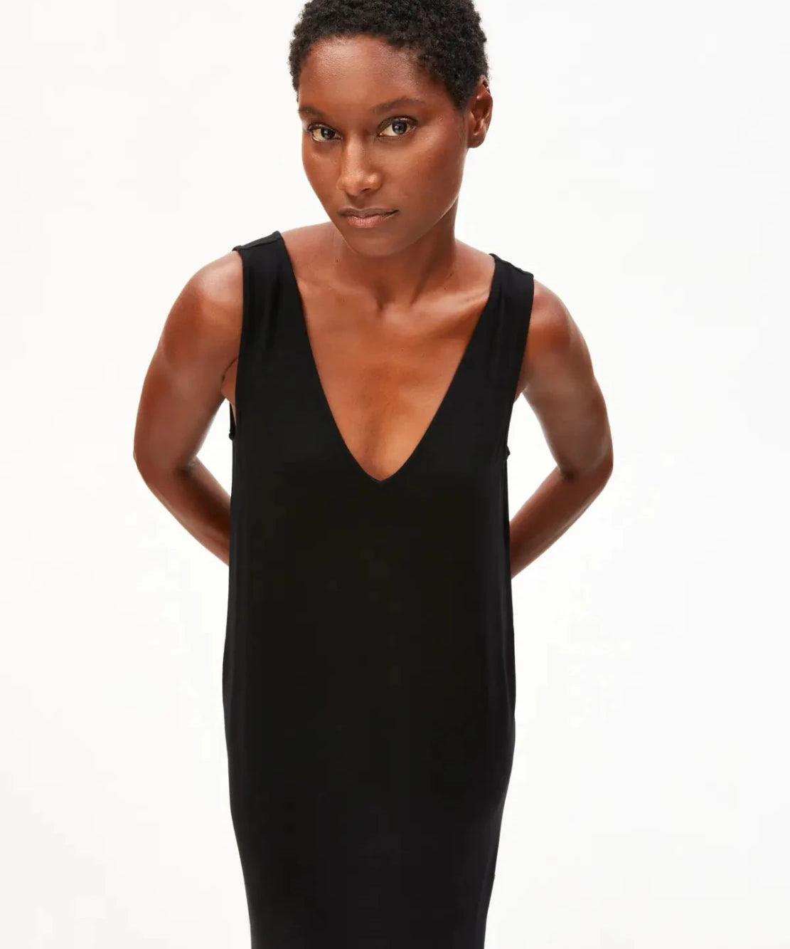 ARMEDANGELS - Jersey Midi Kleid • black - ROSA ECK