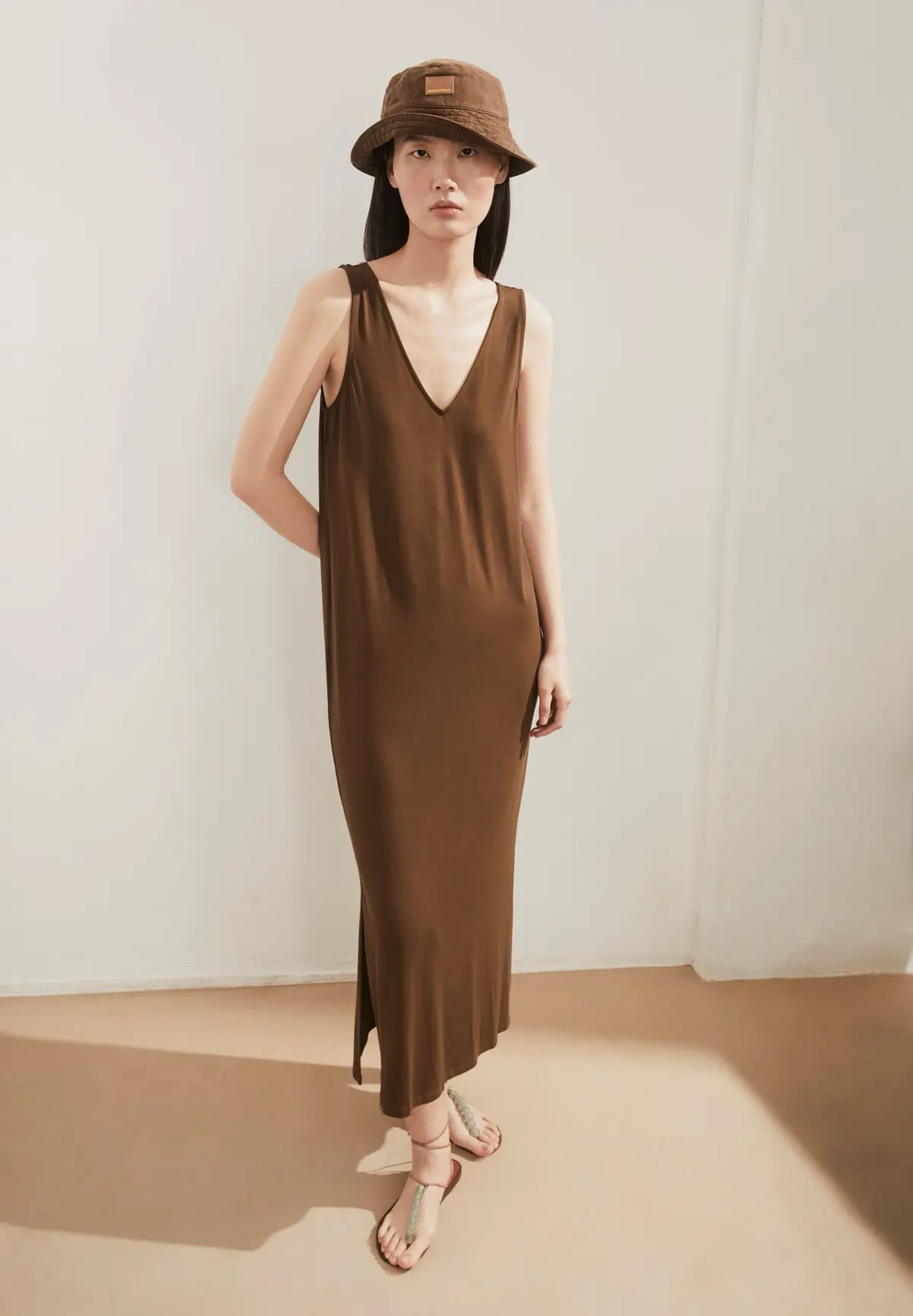 ARMEDANGELS - Jersey Midi Kleid • dried palm - ROSA ECK