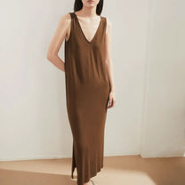 ARMEDANGELS - Jersey Midi Kleid • dried palm - ROSA ECK