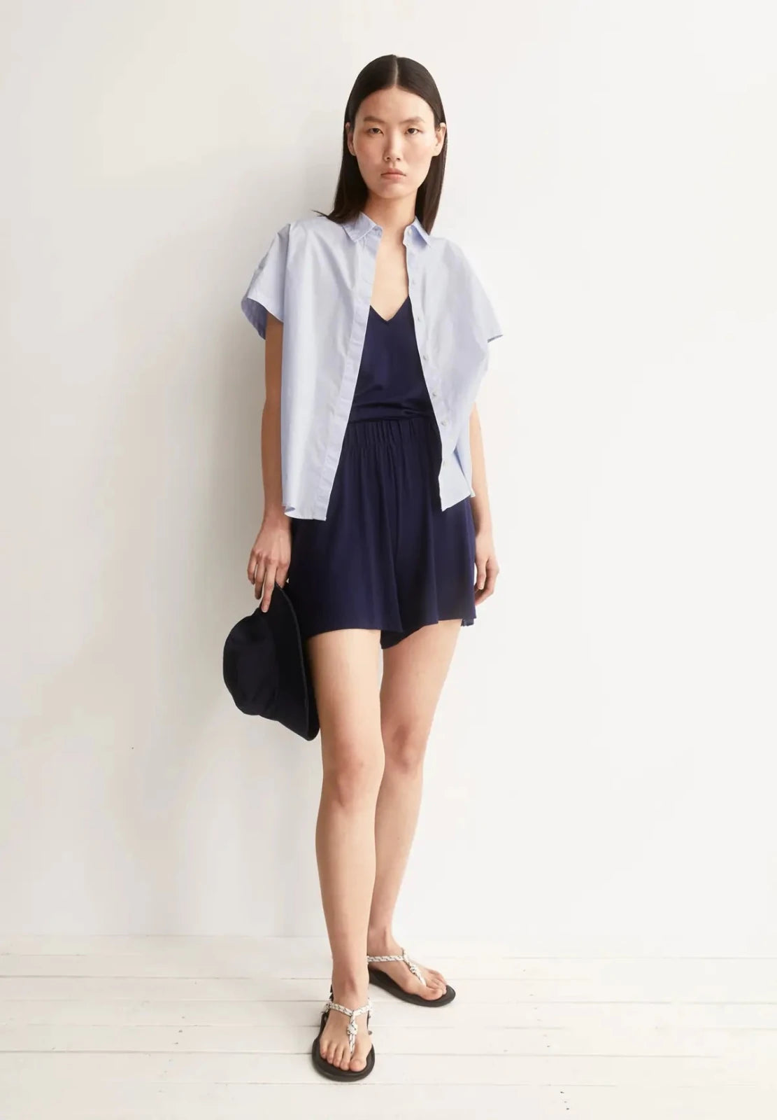 ARMEDANGELS - Jersey Shorts im Relaxed Fit • tinted navy - ROSA ECK