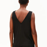 ARMEDANGELS - Jersey Top mit V - Ausschnitt • black - ROSA ECK