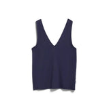 ARMEDANGELS - Jersey Top mit V - Ausschnitt • tinted navy - ROSA ECK