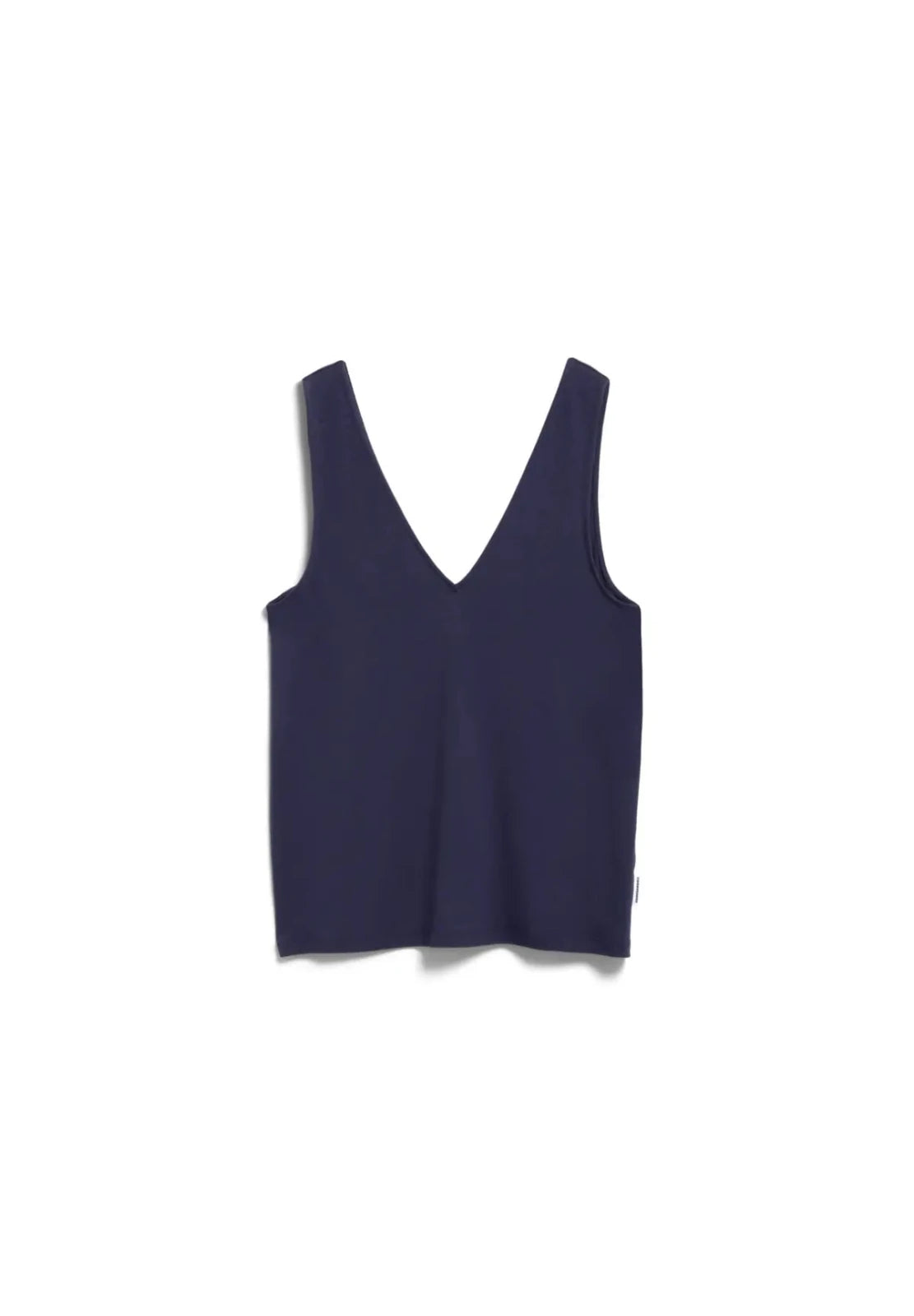 ARMEDANGELS - Jersey Top mit V - Ausschnitt • tinted navy - ROSA ECK