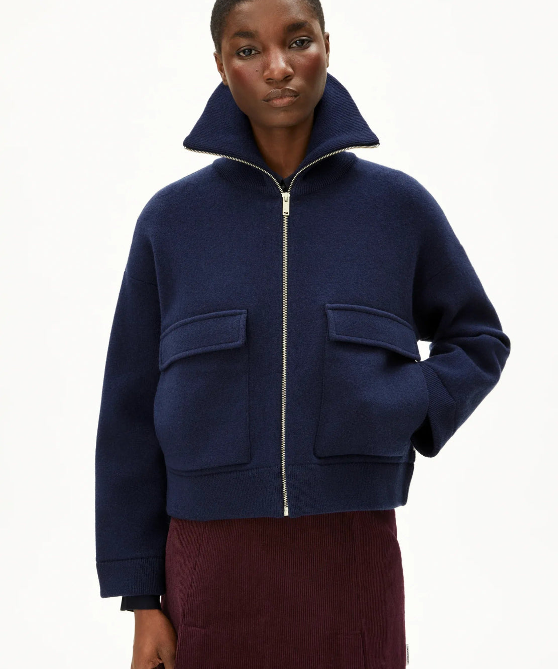 ARMEDANGELS - JOANIAAS Strickjacke • Tinted Navy - Pullover - ROSA ECK