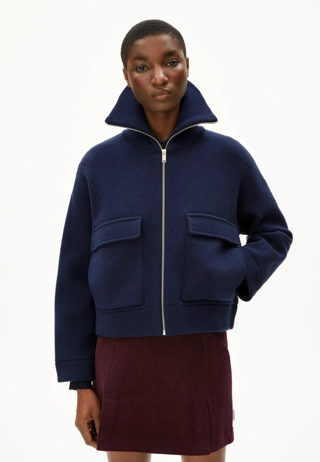 ARMEDANGELS - JOANIAAS Strickjacke • Tinted Navy - Pullover - ROSA ECK