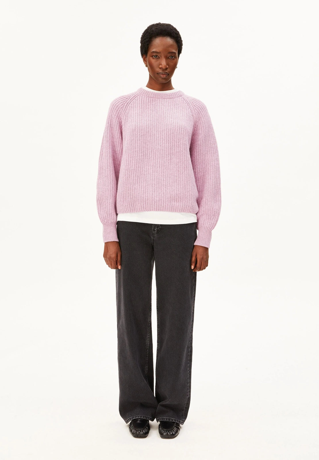 KAAGI Rippstrick-Pullover • frosted rose
