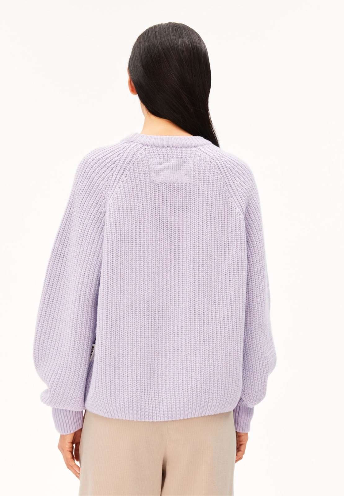 ARMEDANGELS - KAAGI Rippstrick-Pullover • moonlit lilac - ROSA ECK