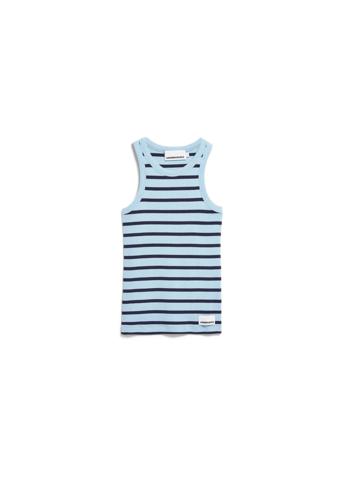 ARMEDANGELS - KANITAA Gestreiftes Ripp - Top • blue glow - tinted navy - Top - ROSA ECK