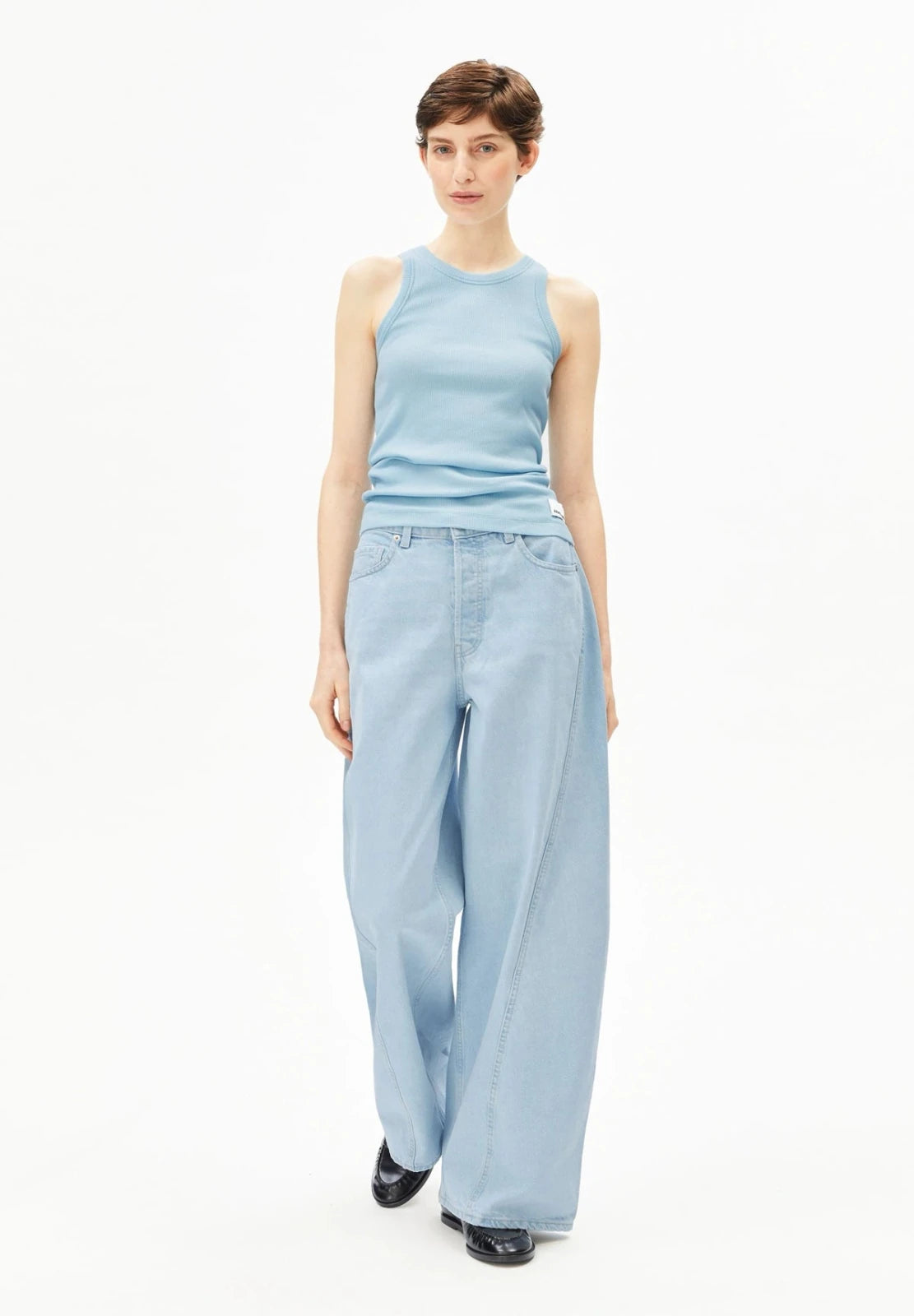 ARMEDANGELS - KANITAA Ripp - Top • blue glow - Top - ROSA ECK