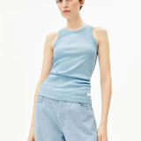 ARMEDANGELS - KANITAA Ripp - Top • blue glow - Top - ROSA ECK