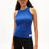 ARMEDANGELS - KANITAA Ripp - Top • dynamo blue - Top - ROSA ECK