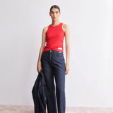 ARMEDANGELS - KANITAA Ripp - Top • mars red - Top - ROSA ECK