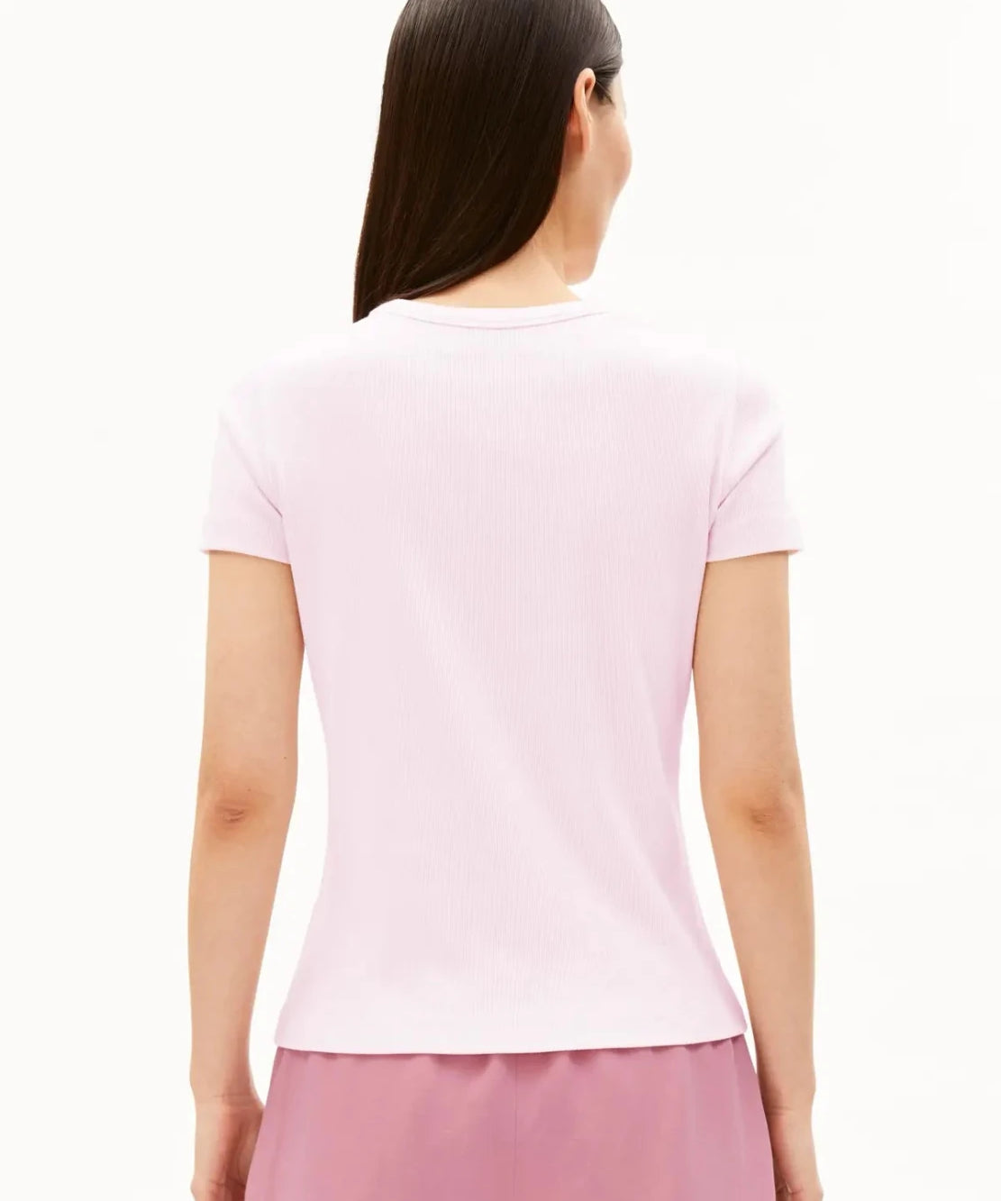 ARMEDANGELS - KARDAA Ripp T-Shirt • pink mist - ROSA ECK