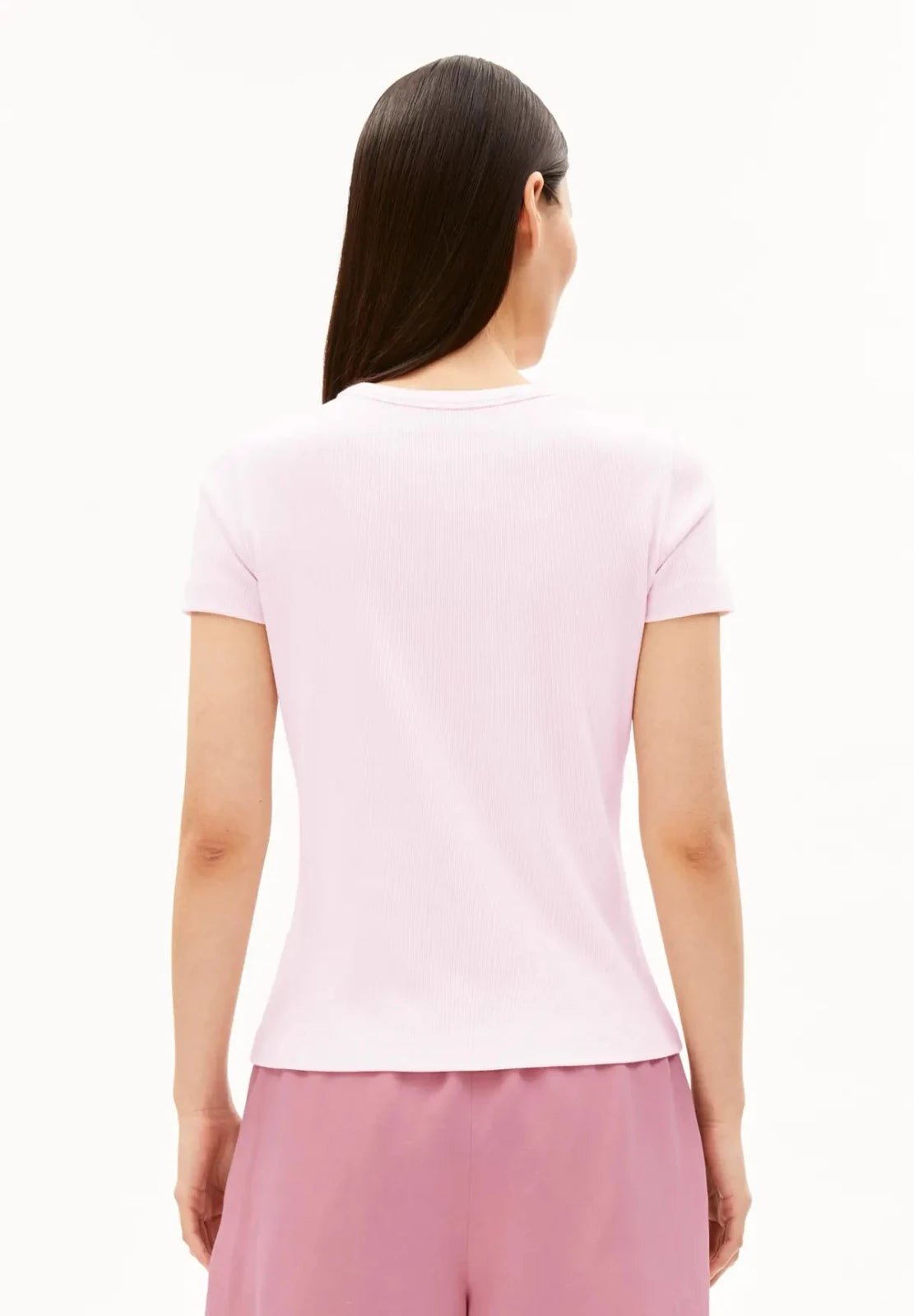 ARMEDANGELS - KARDAA Ripp T-Shirt • pink mist - ROSA ECK
