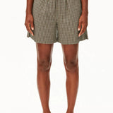 ARMEDANGELS - Kariert Shorts aus Seersucker • foam - dried palm - ROSA ECK