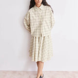 ARMEDANGELS - Karierte Boxy - Bluse • oatmilk - black - Bluse - ROSA ECK