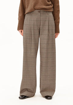 ARMEDANGELS - Karierte Bundfaltenhose • claystone-sand stone - ROSA ECK