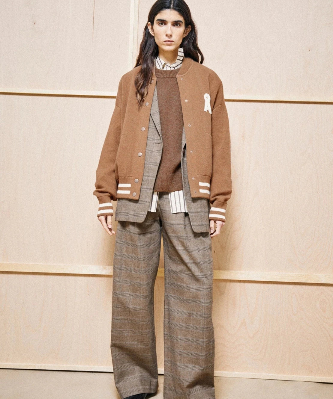 ARMEDANGELS - Karierte Bundfaltenhose • claystone-sand stone - ROSA ECK