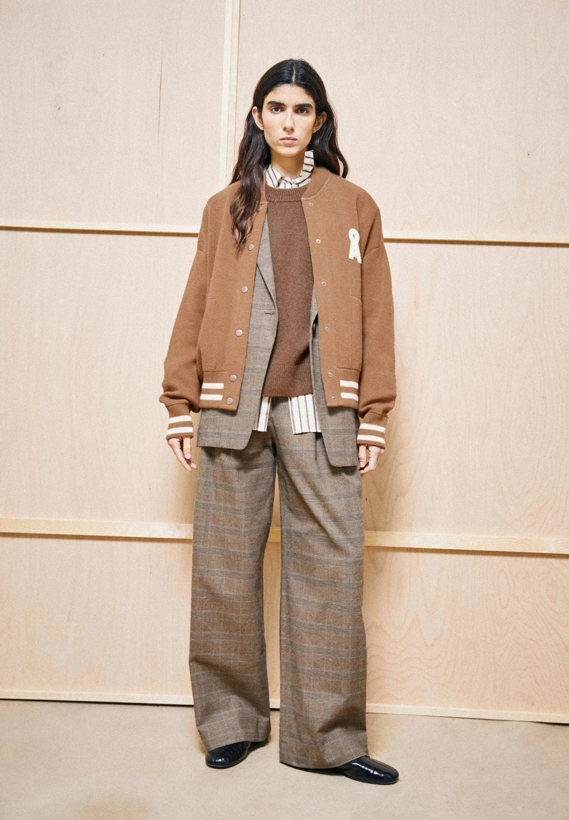 ARMEDANGELS - Karierte Bundfaltenhose • claystone-sand stone - ROSA ECK