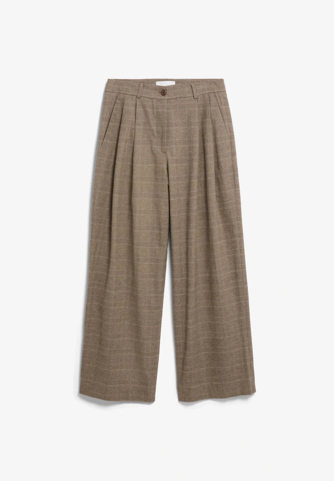 ARMEDANGELS - Karierte Bundfaltenhose • claystone-sand stone - ROSA ECK