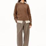ARMEDANGELS - Karierte Bundfaltenhose • claystone-sand stone - ROSA ECK