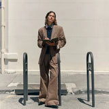 ARMEDANGELS - Karierte Bundfaltenhose • claystone-sand stone - ROSA ECK