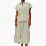 ARMEDANGELS - LARISAANA Popelin Bluse mit Streifen • foam - light oatmilk - dried palm - ROSA ECK