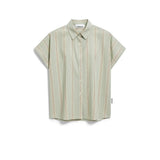 ARMEDANGELS - LARISAANA Popelin Bluse mit Streifen • foam - light oatmilk - dried palm - ROSA ECK