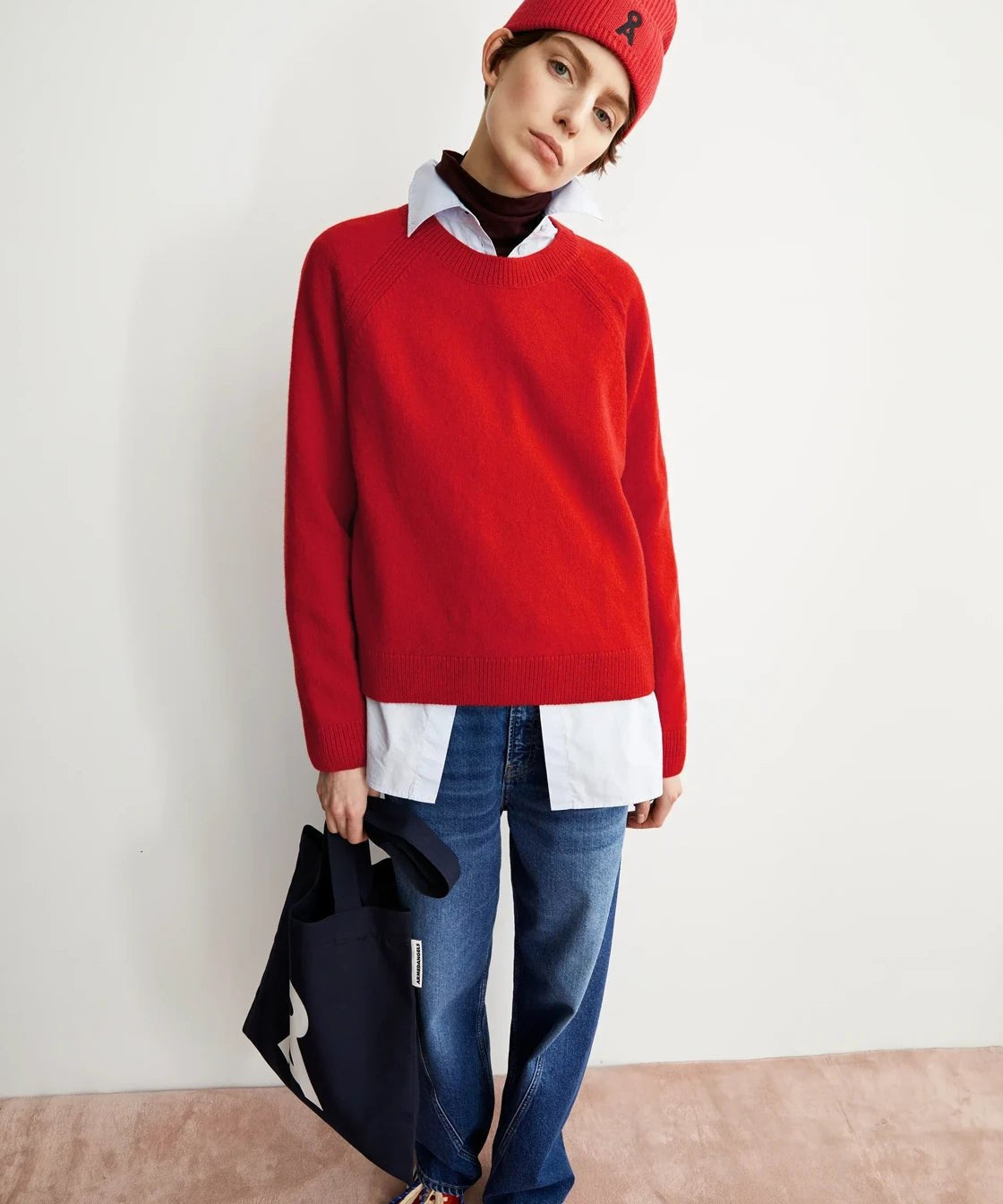 ARMEDANGELS - LILIRIAA REGLANA Pullover • candy apple - Pullover - ROSA ECK