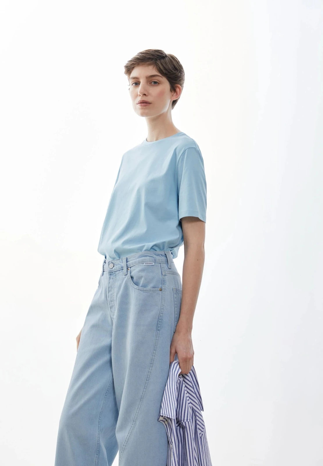 ARMEDANGELS - LUALAA T-Shirt • blue glow - T-Shirt - ROSA ECK