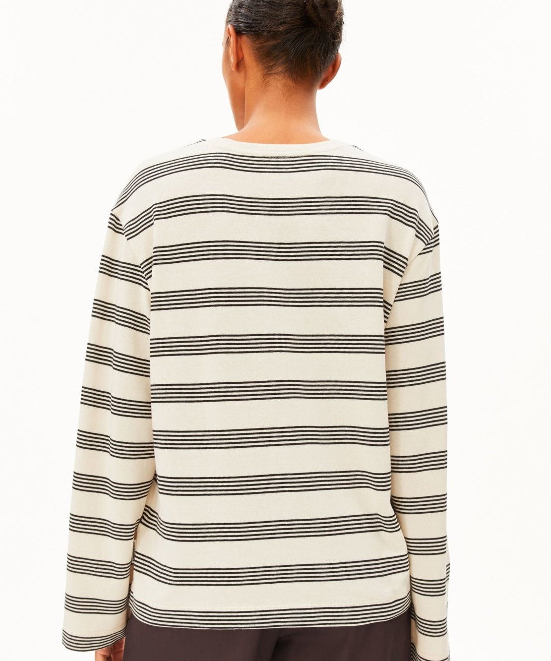 MARYNAA FINE STRIPE Langarmshirt oatmilk-black von ARMEDANGELS