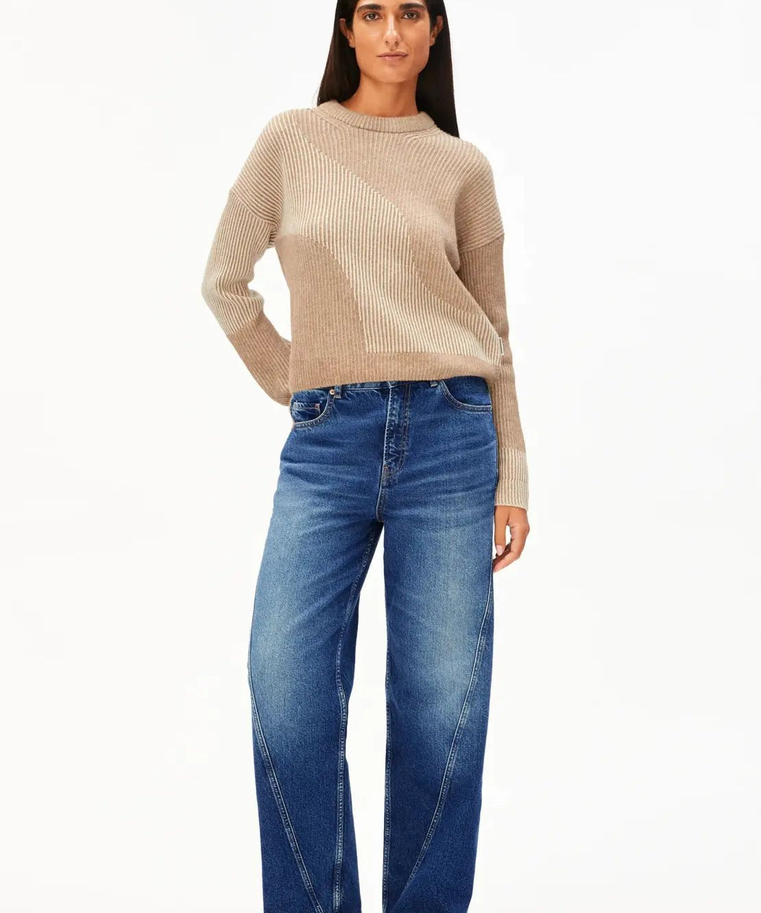 ARMEDANGELS - MAYRAA VANISE Strickpullover • camel melange - oatmilk - Pullover - ROSA ECK