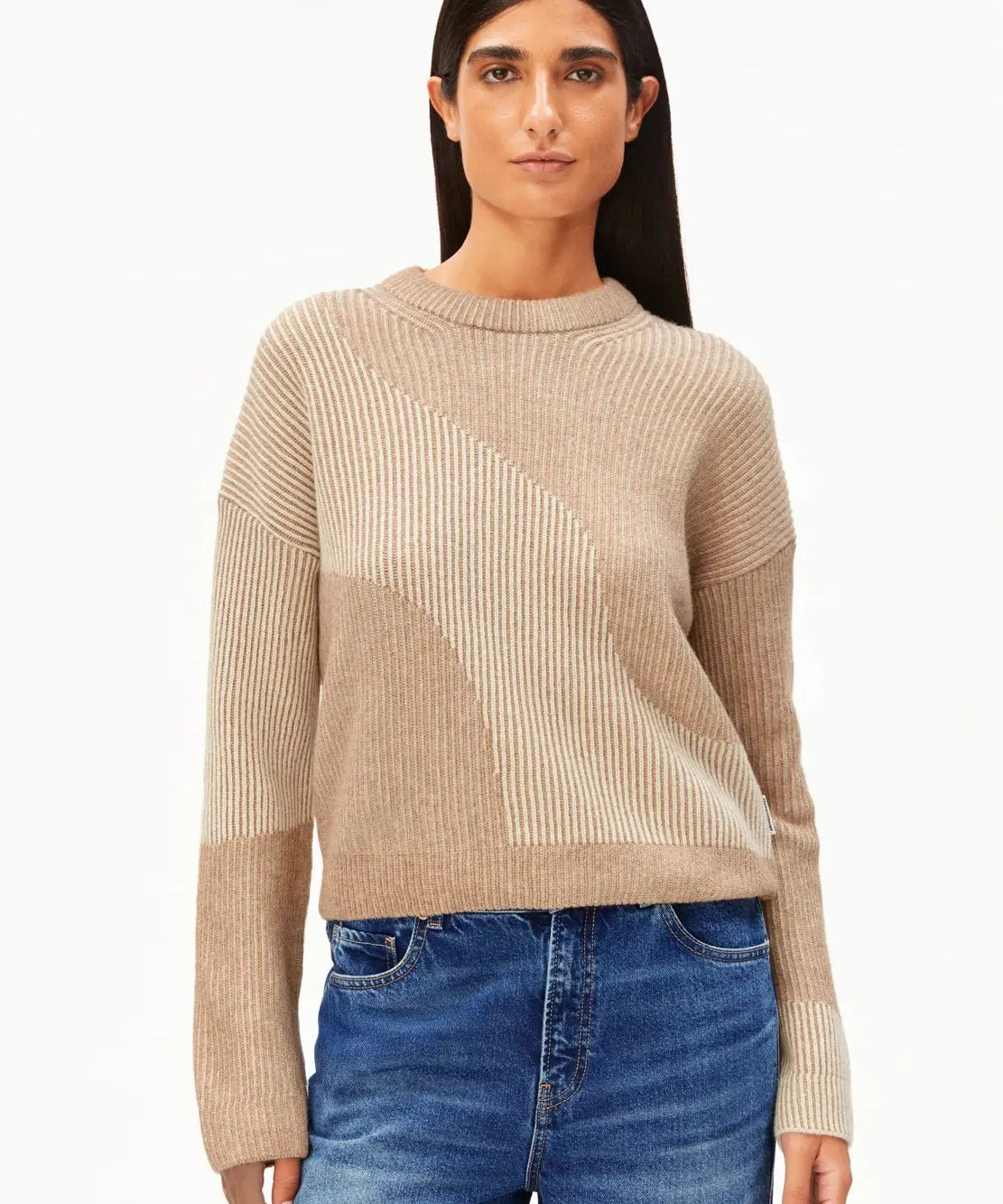 ARMEDANGELS - MAYRAA VANISE Strickpullover • camel melange - oatmilk - Pullover - ROSA ECK