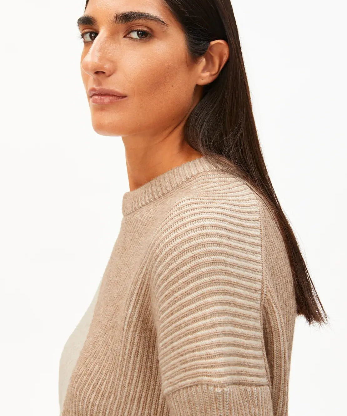 ARMEDANGELS - MAYRAA VANISE Strickpullover • camel melange - oatmilk - Pullover - ROSA ECK