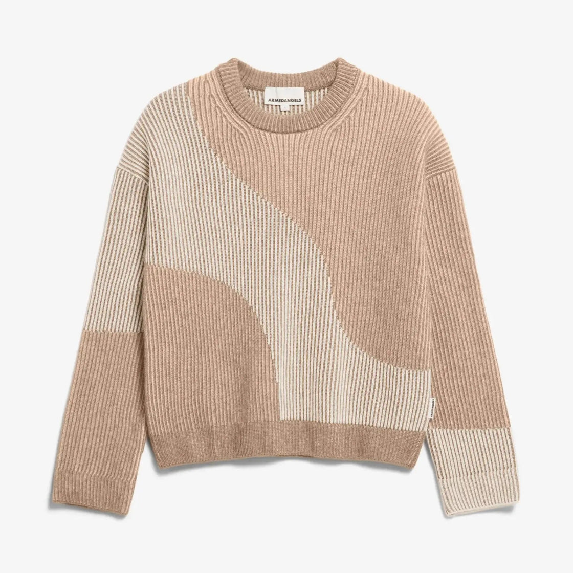 ARMEDANGELS - MAYRAA VANISE Strickpullover • camel melange - oatmilk - ROSA ECK Concept Store