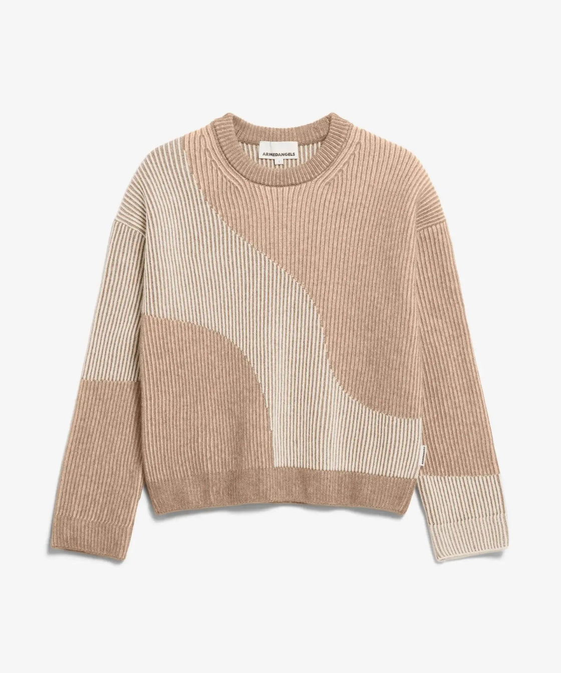 ARMEDANGELS - MAYRAA VANISE Strickpullover • camel melange - oatmilk - ROSA ECK Concept Store