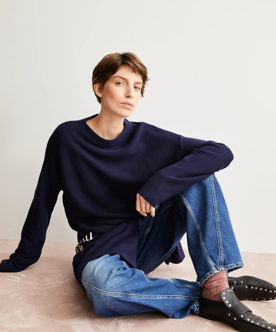 ARMEDANGELS - MERINAA Strickpullover • Tinted Navy - Sweater - ROSA ECK
