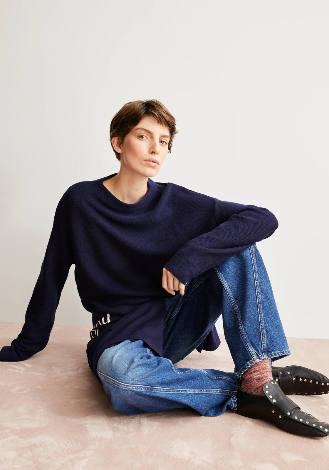 ARMEDANGELS - MERINAA Strickpullover • Tinted Navy - Sweater - ROSA ECK