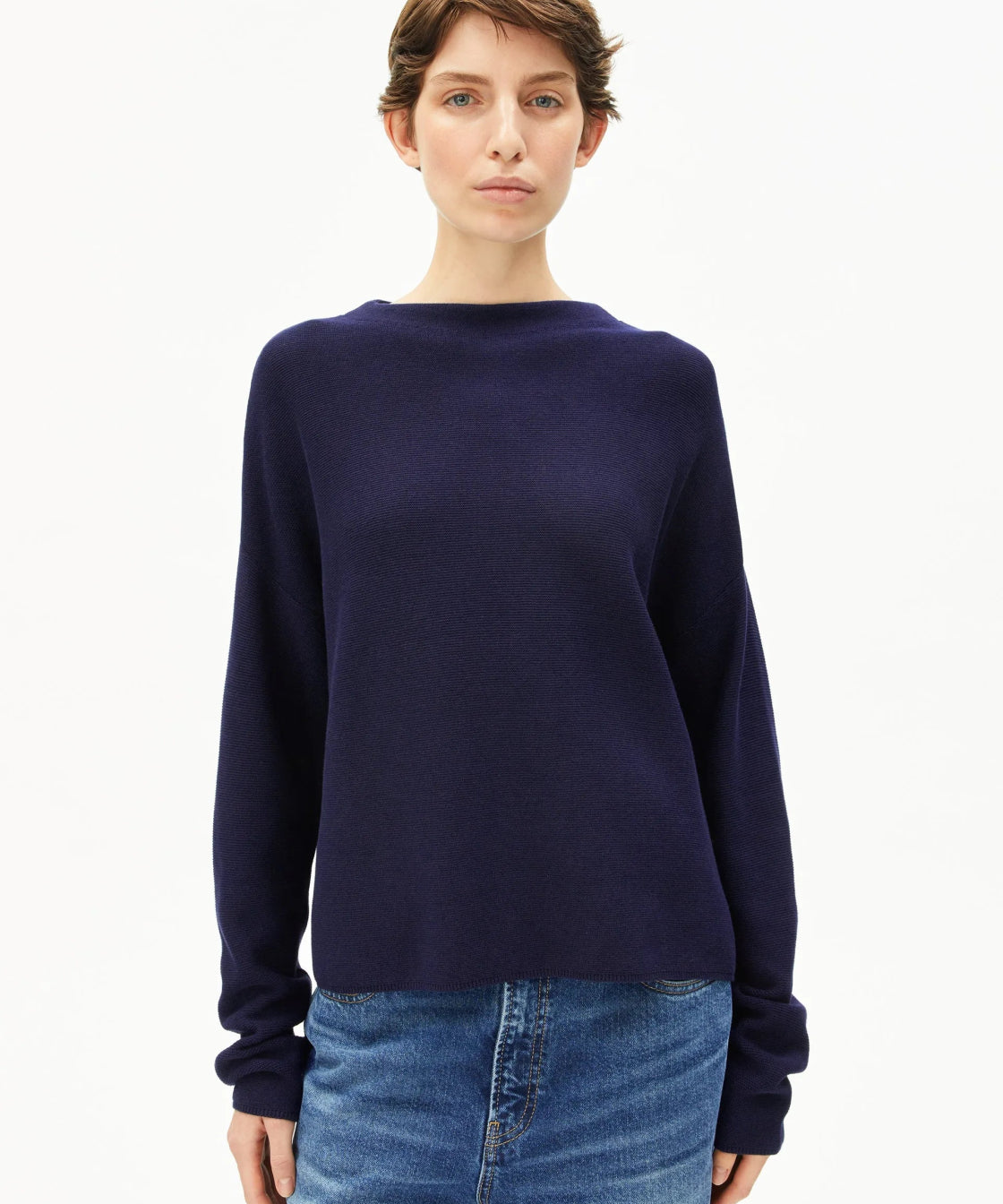 ARMEDANGELS - MERINAA Strickpullover • Tinted Navy - Sweater - ROSA ECK