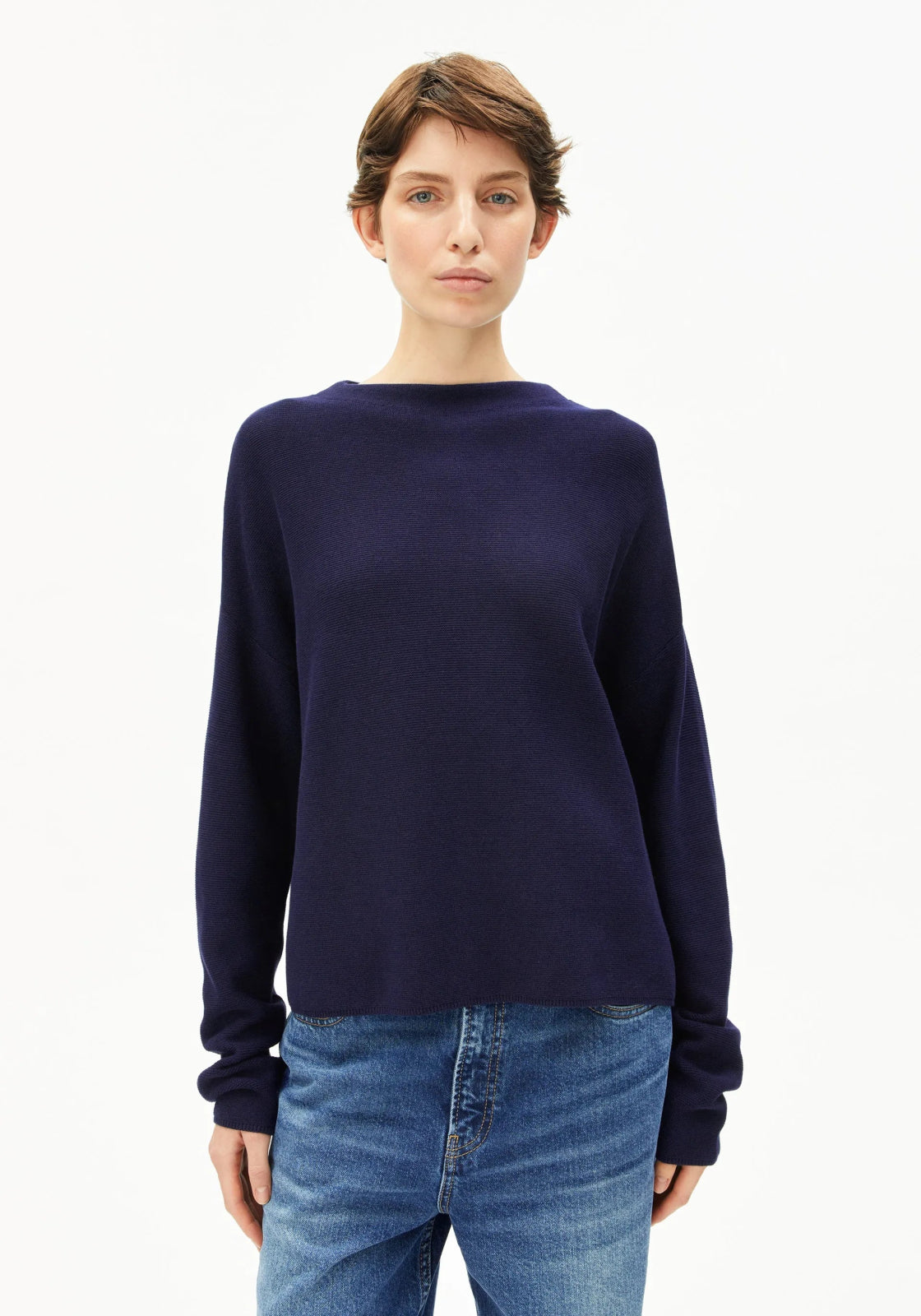 ARMEDANGELS - MERINAA Strickpullover • Tinted Navy - Sweater - ROSA ECK