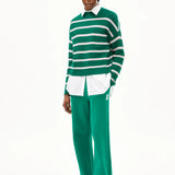 ARMEDANGELS - MERINAA STRIPES Strickpullover • emerald green - ice grape - ROSA ECK Concept Store