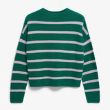 ARMEDANGELS - MERINAA STRIPES Strickpullover • emerald green - ice grape - ROSA ECK Concept Store
