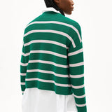 ARMEDANGELS - MERINAA STRIPES Strickpullover • emerald green - ice grape - ROSA ECK Concept Store
