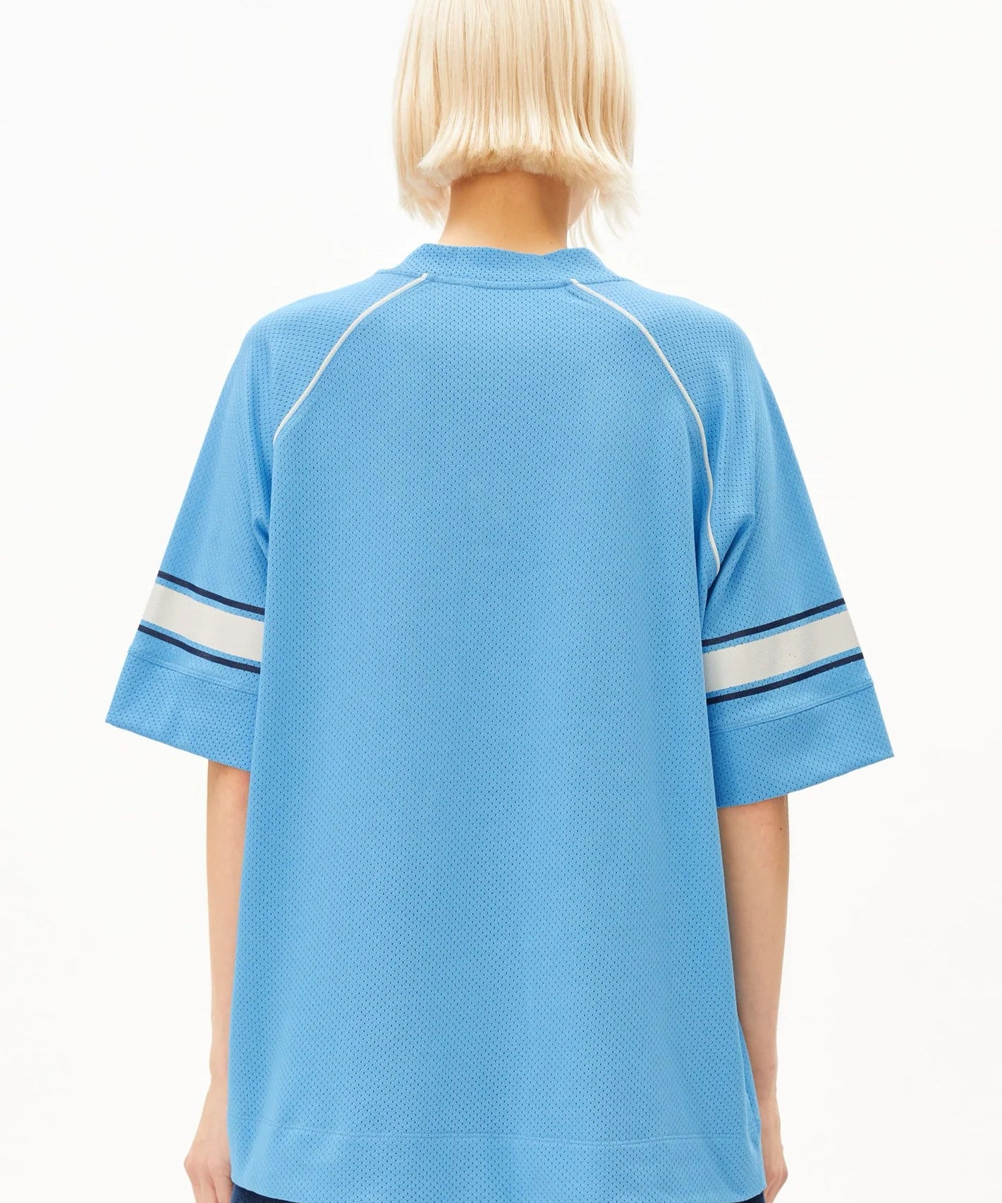 ARMEDANGELS - Mesh T-Shirt • skylight - ROSA ECK