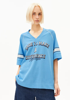 ARMEDANGELS - Mesh T-Shirt • skylight - ROSA ECK