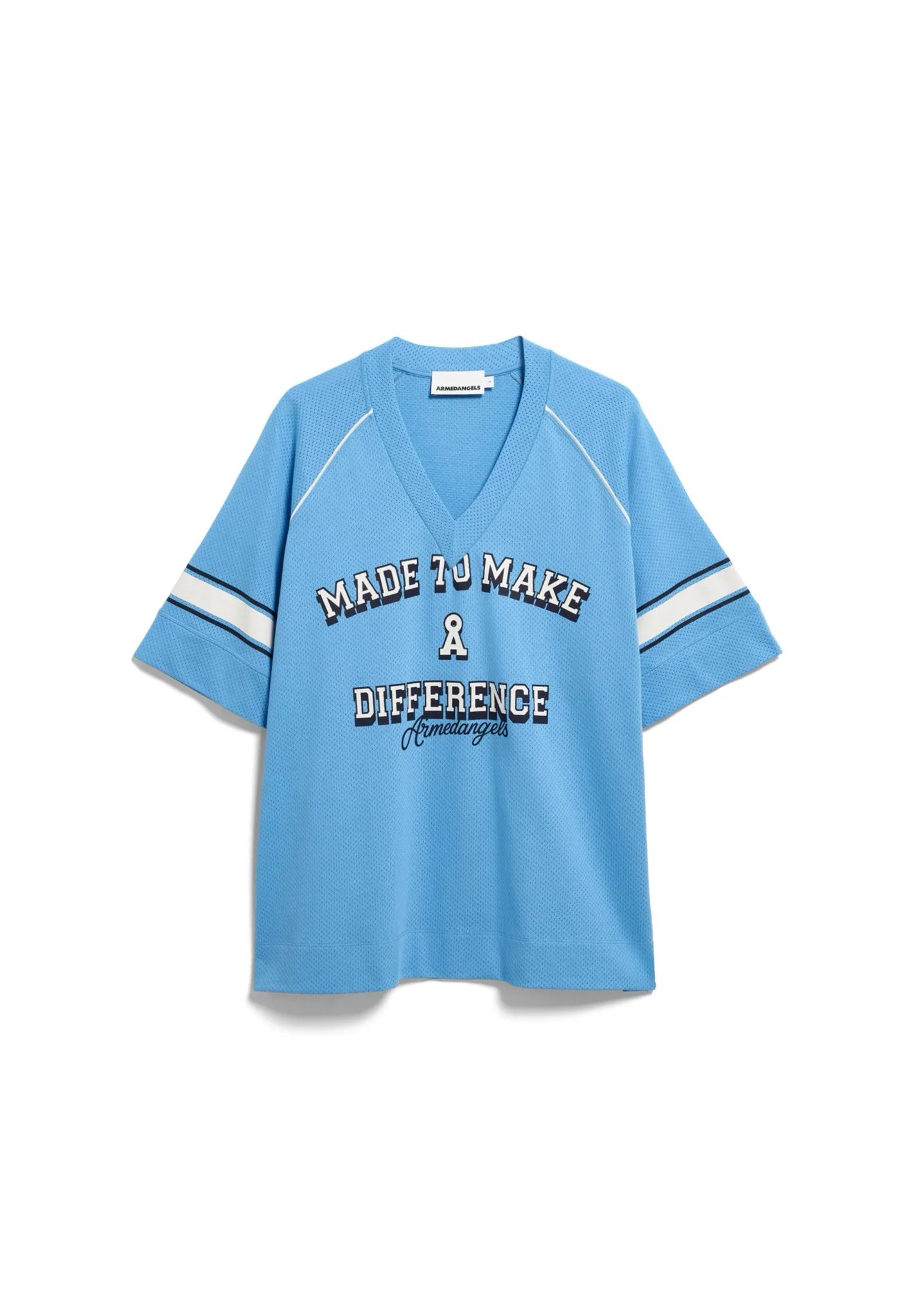 ARMEDANGELS - Mesh T-Shirt • skylight - ROSA ECK