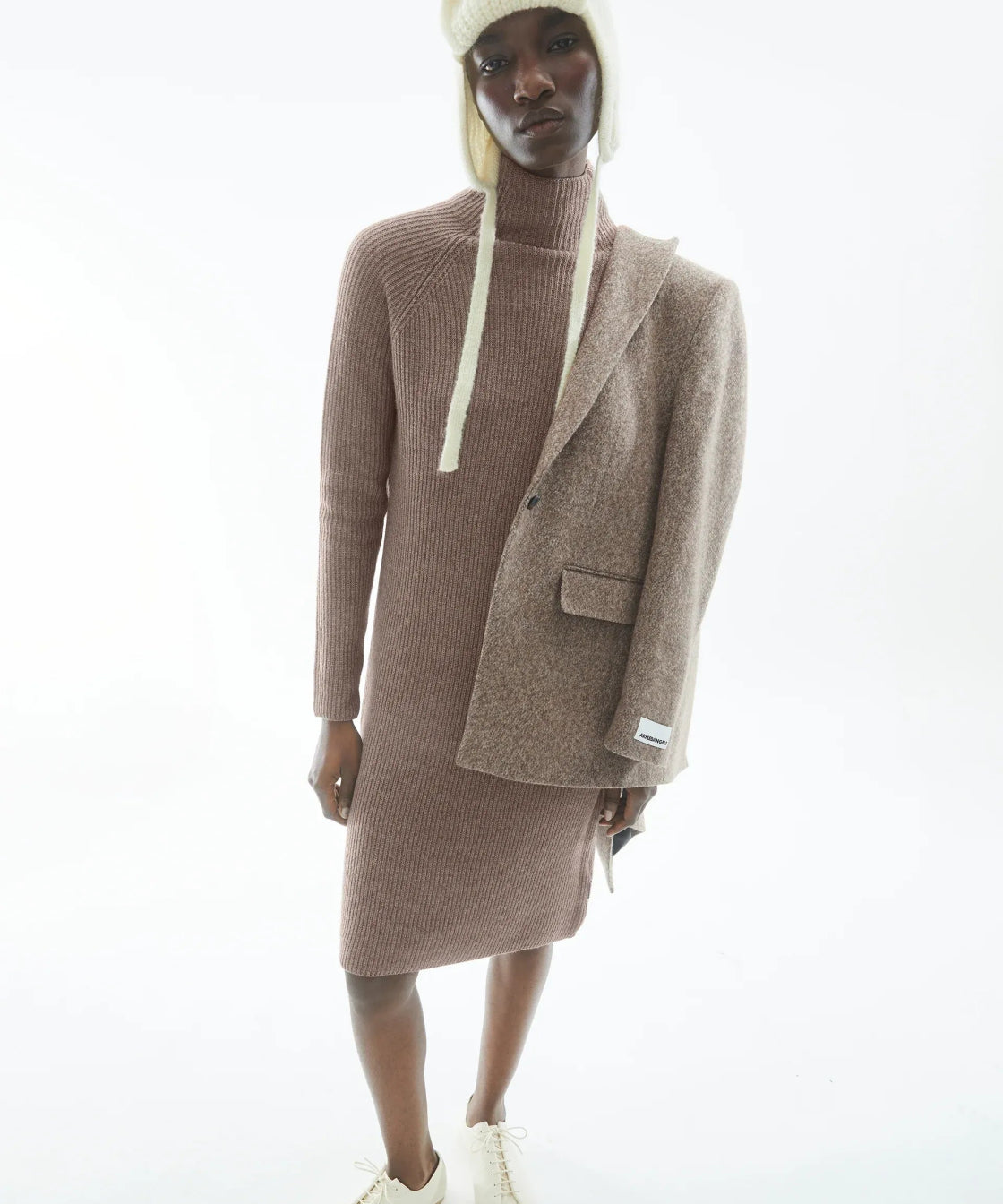 ARMEDANGELS - MILLAANA Strickkleid • Cinnamon Dust Melange - Kleid - ROSA ECK