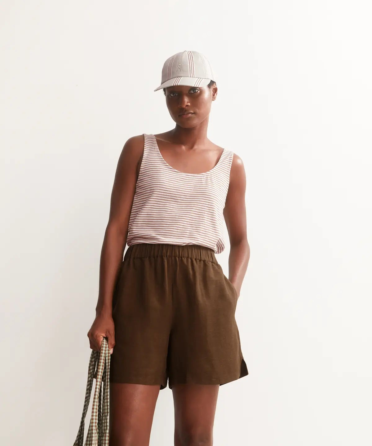 ARMEDANGELS - MINAAMI LITA Top • oatmilk - cinnamon dust - ROSA ECK